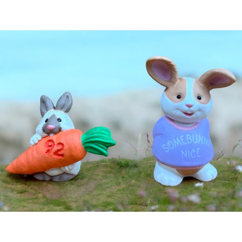 Hallmark Merry Miniatures Spring/Easter Figures Lot Of 2